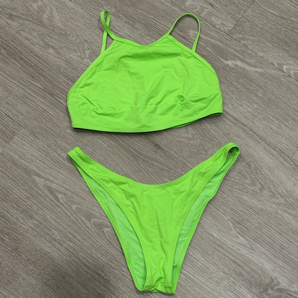 SKIMS Bright Green Bikini Set